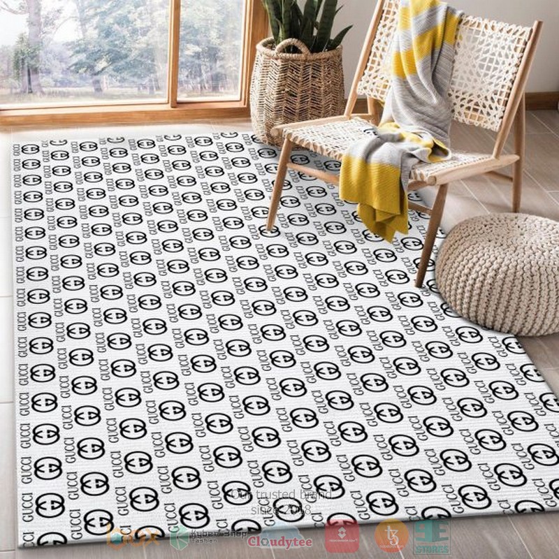 Gucci Gc White Pattern Rug Gucci Gc White Pattern Rug