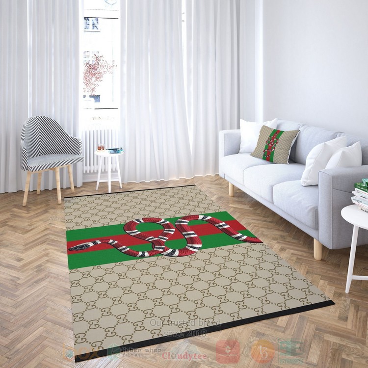 Gucci Snake Brown Inspired Rug Gucci Snake Brown Inspired Rug