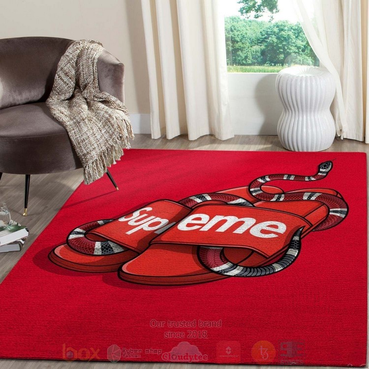 Gucci Snake Supreme Inspired Rug Gucci Snake Supreme Inspired Rug