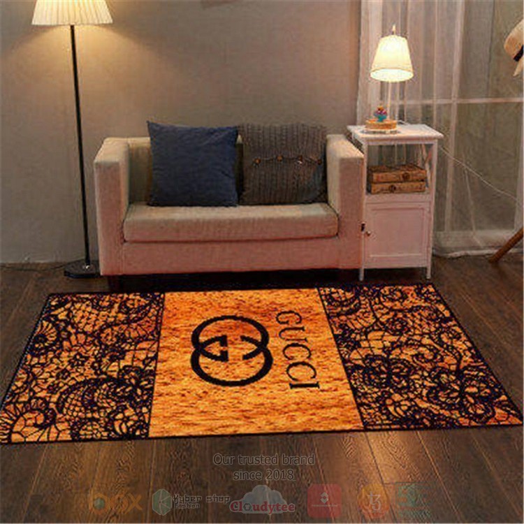 Gucci Yellow-Brown Inspired Rug Gucci Yellow-Brown Inspired Rug