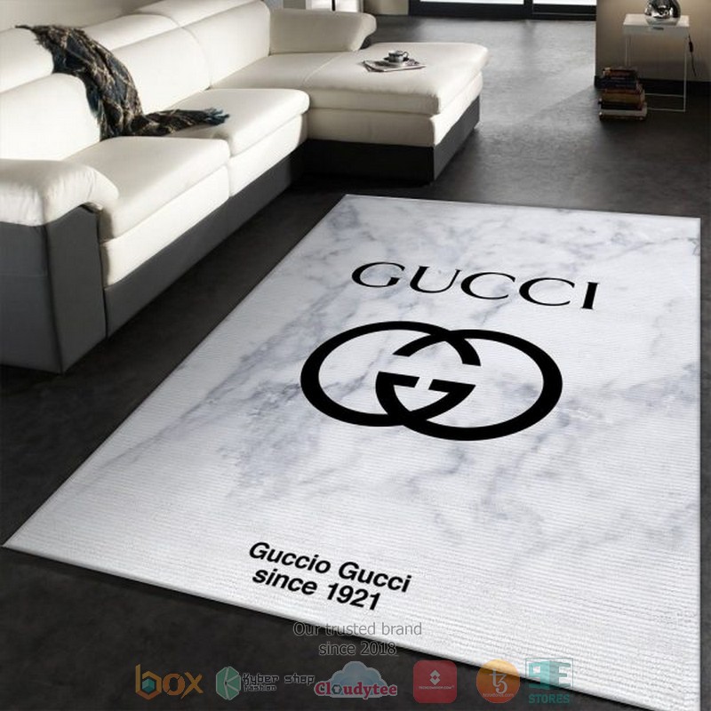 Guccio Gucci Since 1921 White Marble Marmor Rug Guccio Gucci Since 1921 White Marble Marmor Rug