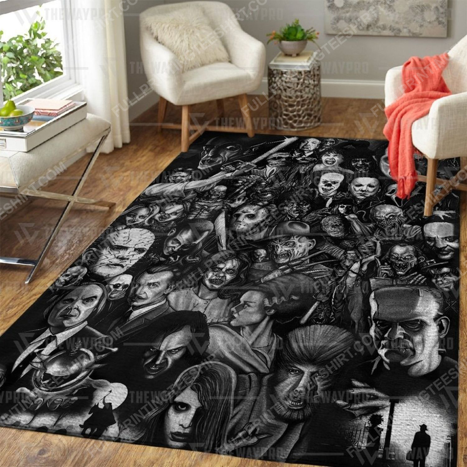 Halloween Killer Horror Movie All Over Print Rug Halloween Killer Horror Movie All Over Print Rug