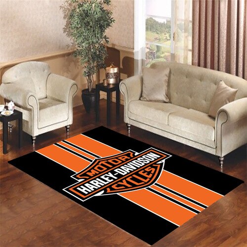 Harley Davidson Logo 1 Living Room Carpet Rugs Harley Davidson Logo 1 Living Room Carpet Rugs