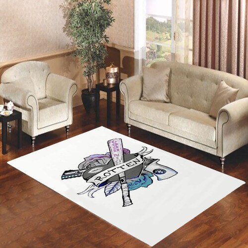 Harley Quinn Rotten Tattoo Living Room Carpet Rugs Harley Quinn Rotten Tattoo Living Room Carpet Rugs