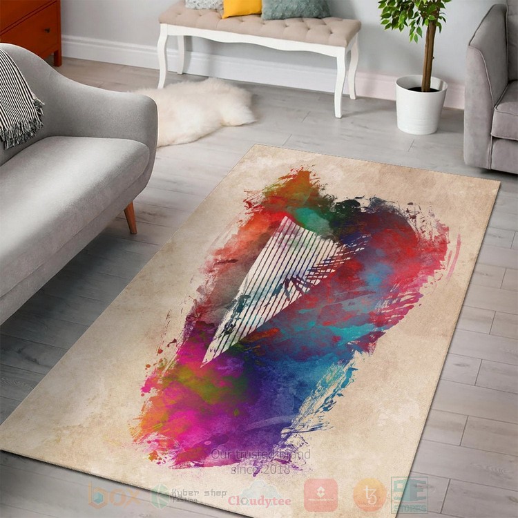 Harp Full Color Inspired Rug Harp Full Color Inspired Rug