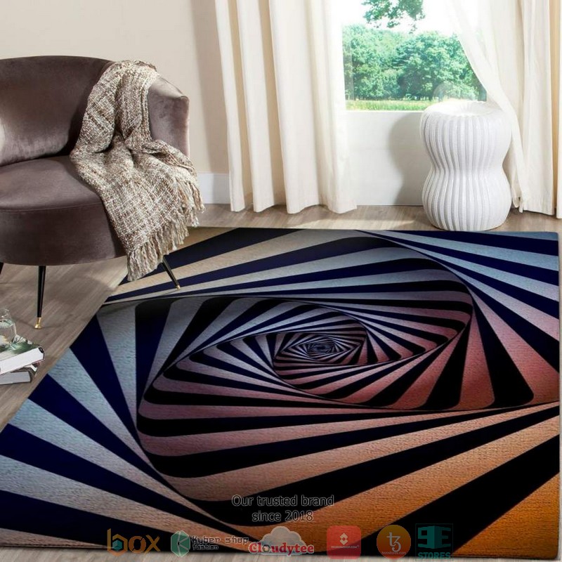 Hole Stripe 3D Illusion Rug Carpet Hole Stripe 3D Illusion Rug Carpet