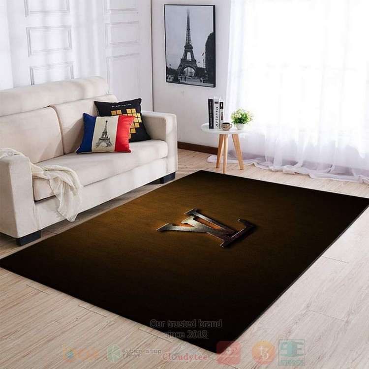 Louis Vuitton Full Dark Brown Inspired Rug Louis Vuitton Full Dark Brown Inspired Rug