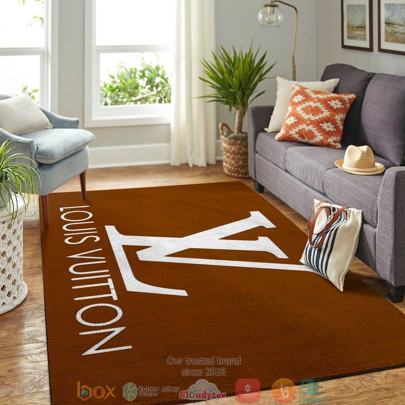 Louis Vuitton White Lv Brown Rug Carpet Louis Vuitton White Lv Brown Rug Carpet
