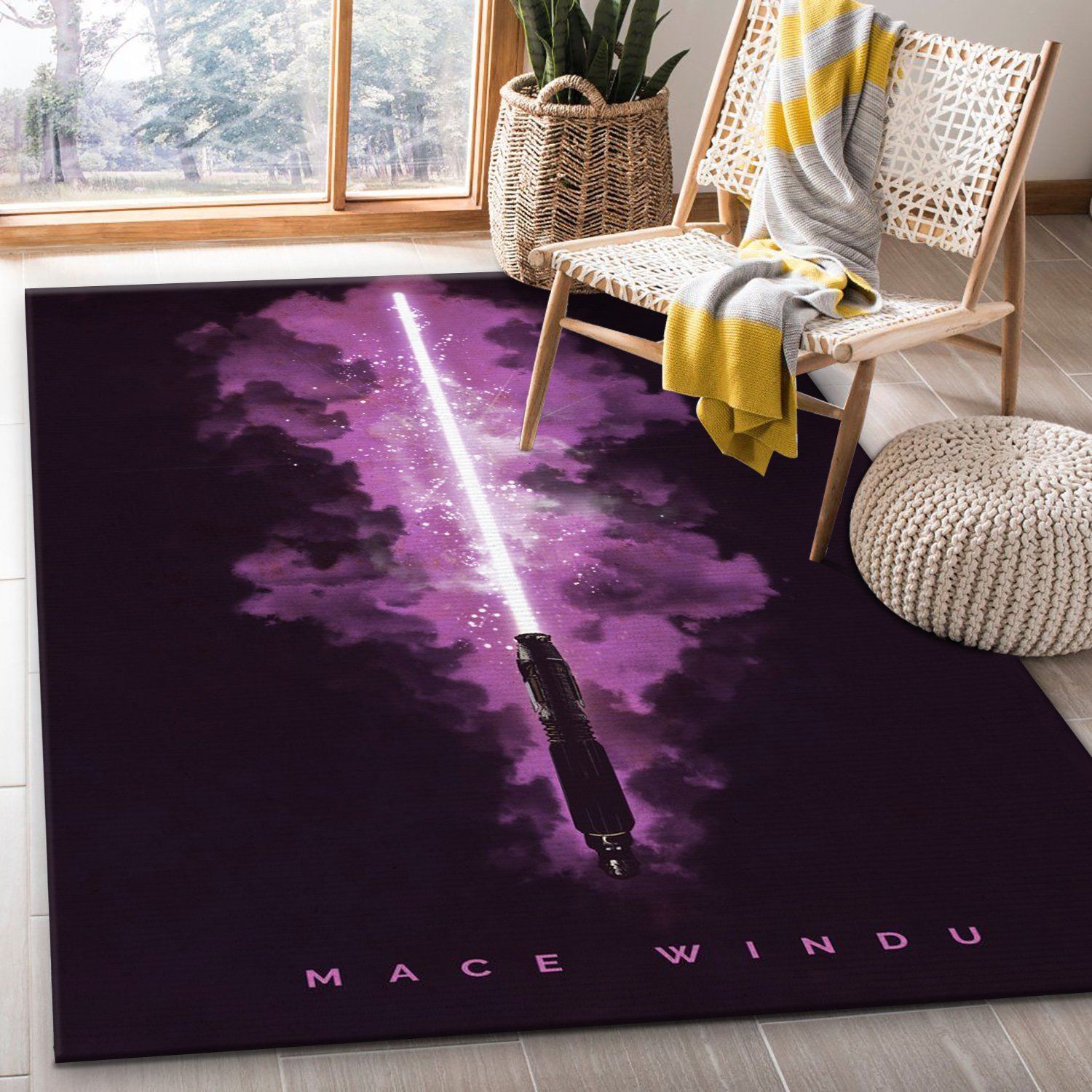 Mace Windu Star Wars Movie Rug Star Wars Lightsabers Rug Floor Decor Home Decor Mace Windu Star Wars Movie Rug Star Wars Lightsabers Rug Floor Decor Home Decor