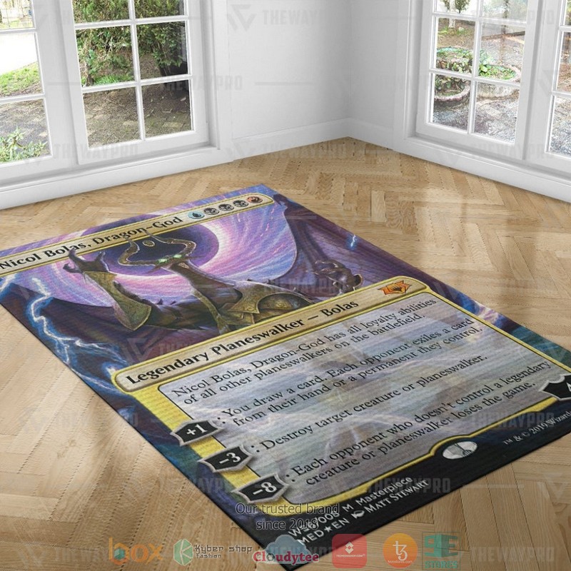 Magic The Gathering Nicol Bolas Dragon-God Carpet Rug Magic The Gathering Nicol Bolas Dragon-God Carpet Rug