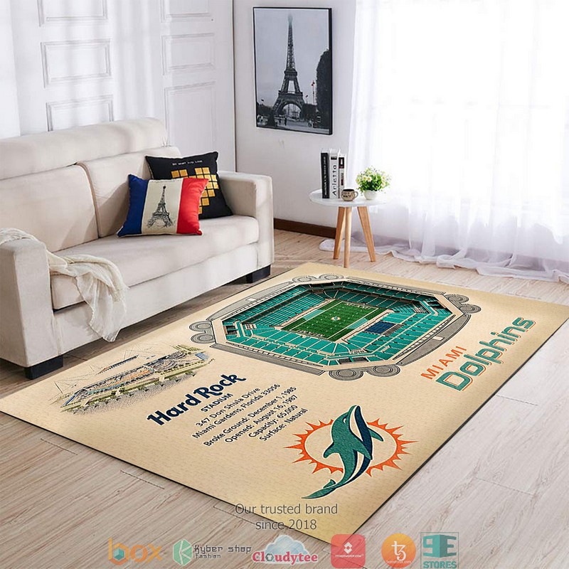 Miami Dolphins Stadium Rug Miami Dolphins Stadium Rug