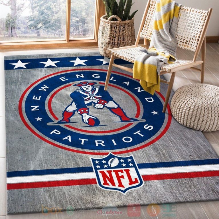 Ne-Patriots-Circle-Nfl-Football-Team-For-Area-Rugs-1
