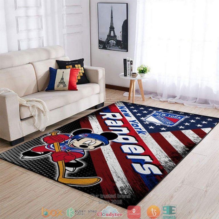 New-York-Rangers-Nhl-Team-Logo-Mickey-Style-Rug-Carpet-1