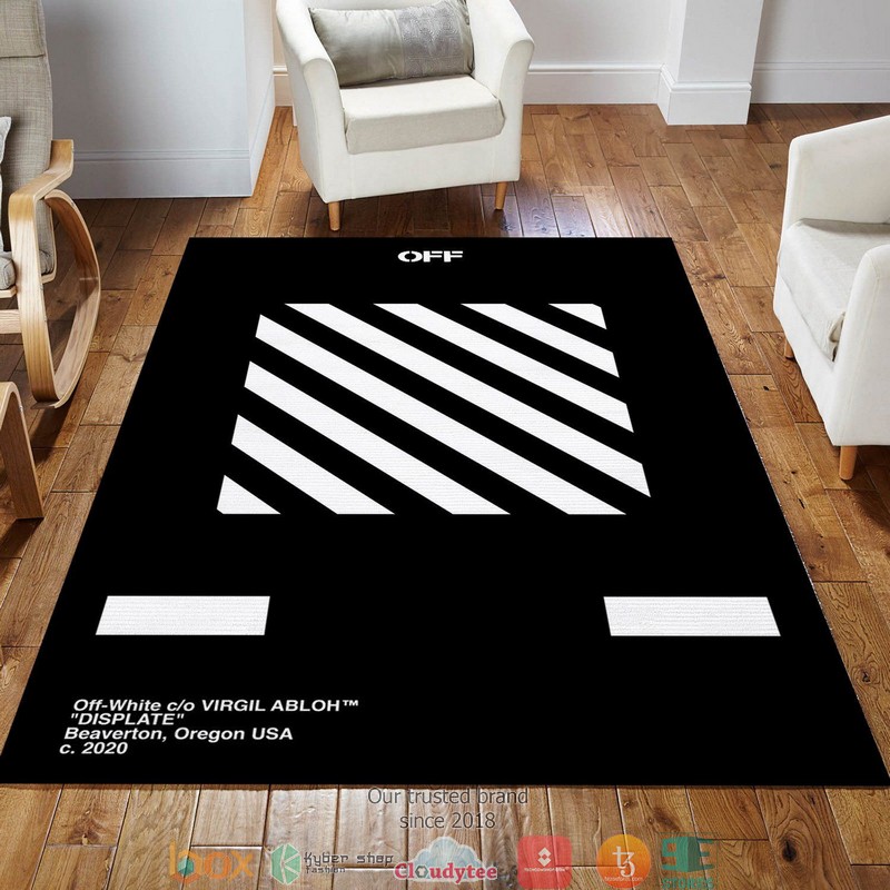 Off White Displate Stripes Area Fashion Brand Rug Carpet Off White Displate Stripes Area Fashion Brand Rug Carpet