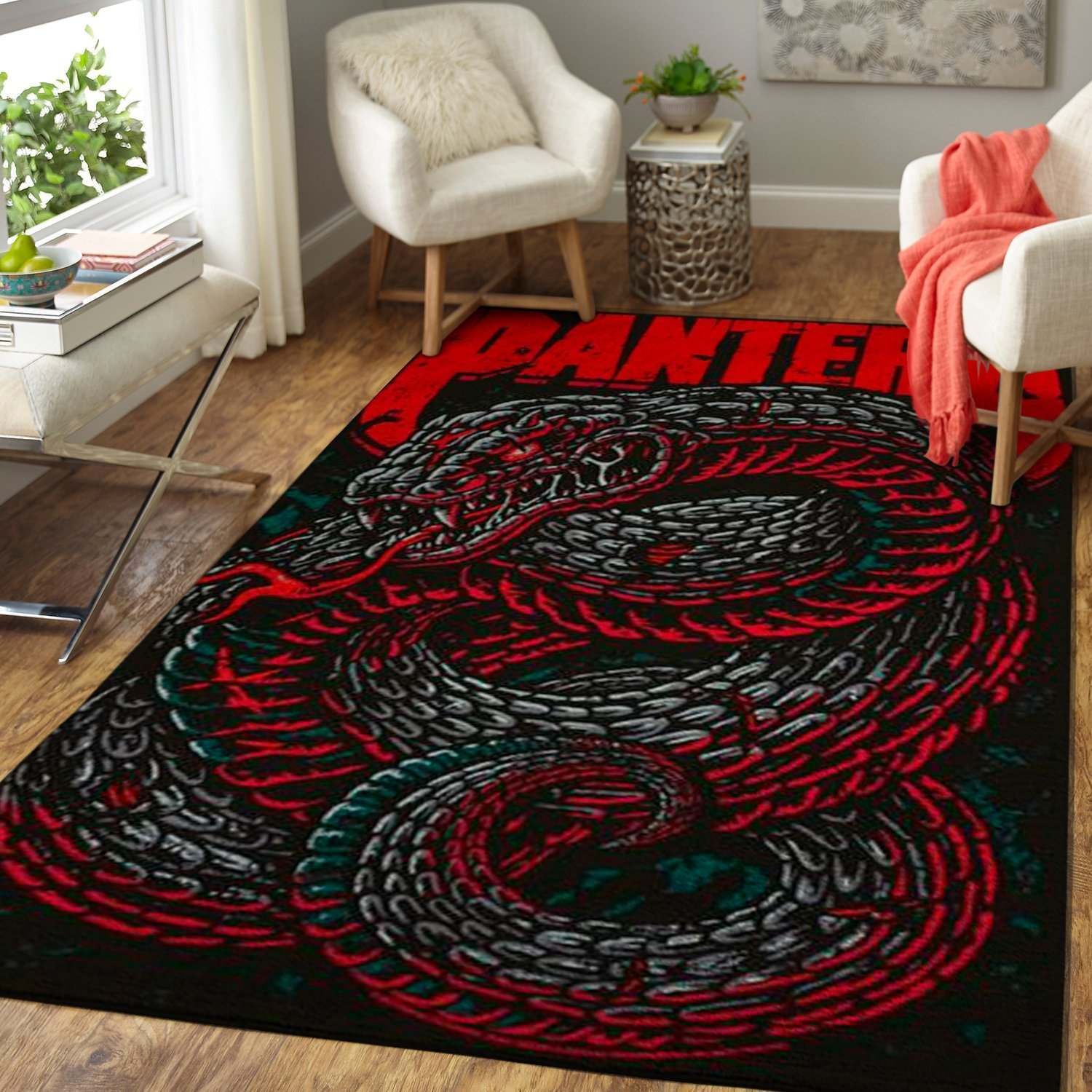 Pantera Venomous Snake Area Rug - Music Zp70812 Rug Carpet Pantera Venomous Snake Area Rug - Music Zp70812 Rug Carpet