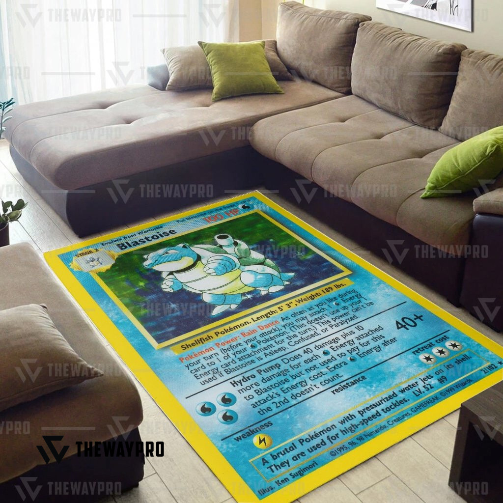Pokemon Blastoise Card Rug Pokemon Blastoise Card Rug