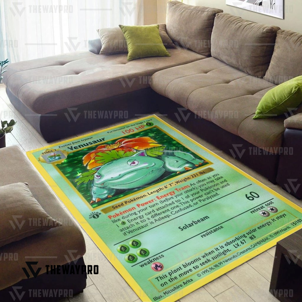 Pokemon Venusaur Card Rug Pokemon Venusaur Card Rug