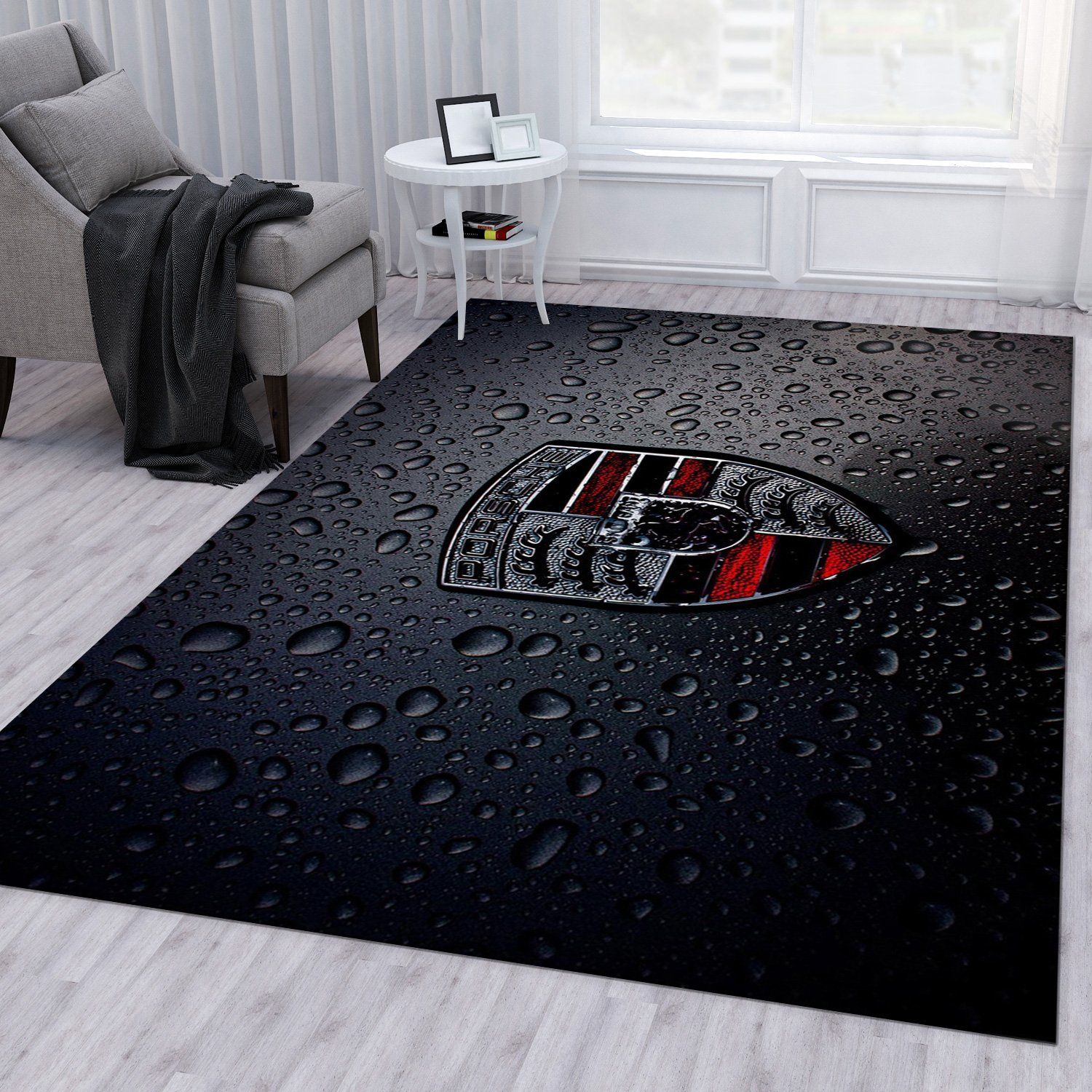 Porsche Logo Ver1 Rug Bedroom Rug Us Gift Decor Porsche Logo Ver1 Rug Bedroom Rug Us Gift Decor