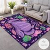Purple Sea Turtle Corals Shell Rug Living Room Carpet