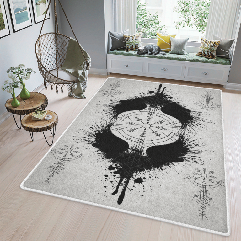 Raven-Vegvisir-Viking-–-Viking-Area-Rug-1