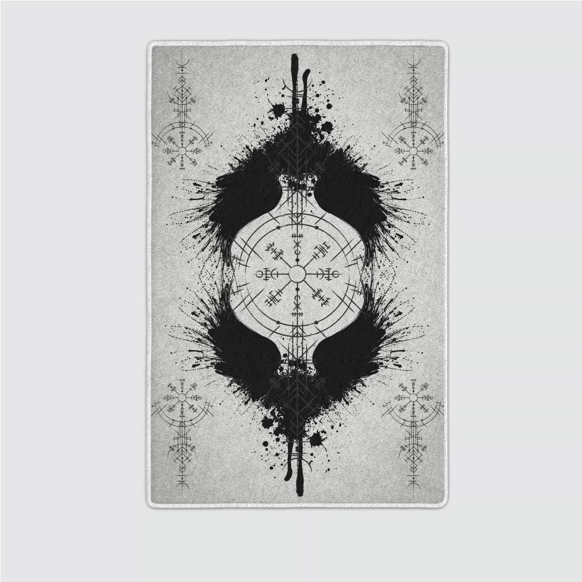 Raven Vegvisir Viking – Viking Area Rug Raven Vegvisir Viking – Viking Area Rug