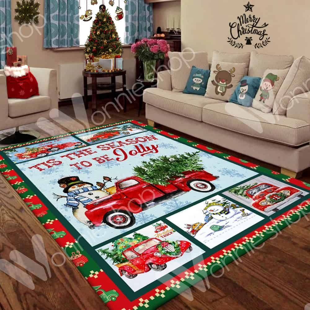 Red Truck Christmas Cl14100079Mdr Rug Carpet Red Truck Christmas Cl14100079Mdr Rug Carpet