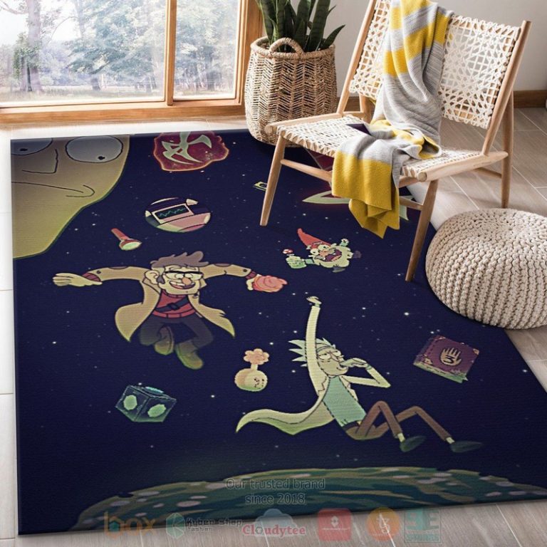 Rick-And-Morty-Christmas-Cartoon-Area-Rugs-1