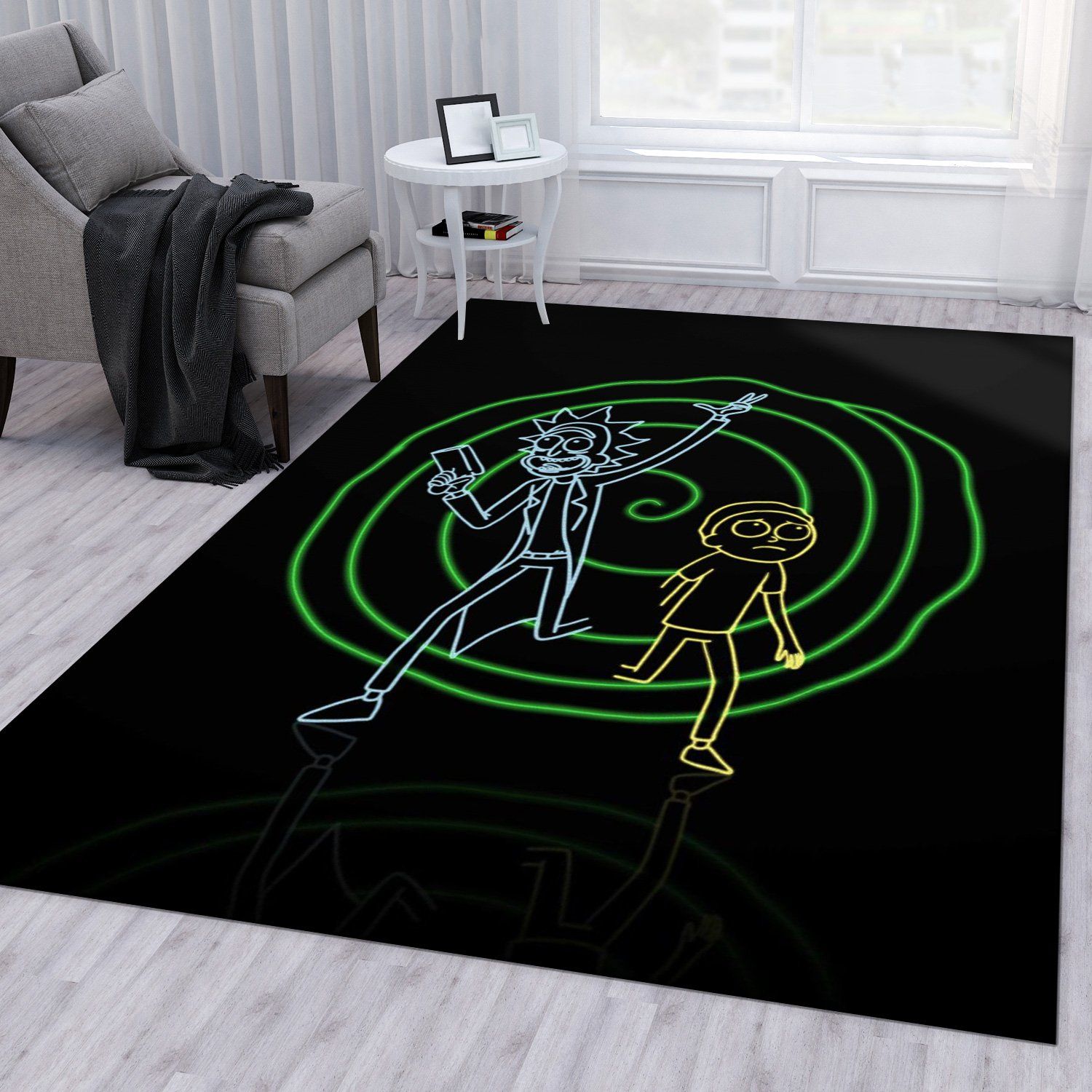 Rick And Morty Neon Area Rug For Christmas Living Room Rug Floor Decor Home Decor Rick And Morty Neon Area Rug For Christmas Living Room Rug Floor Decor Home Decor