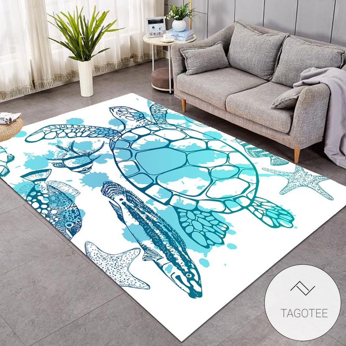 Sea Tortoise And Fish Rug Living Room Carpet Sea Tortoise And Fish Rug Living Room Carpet