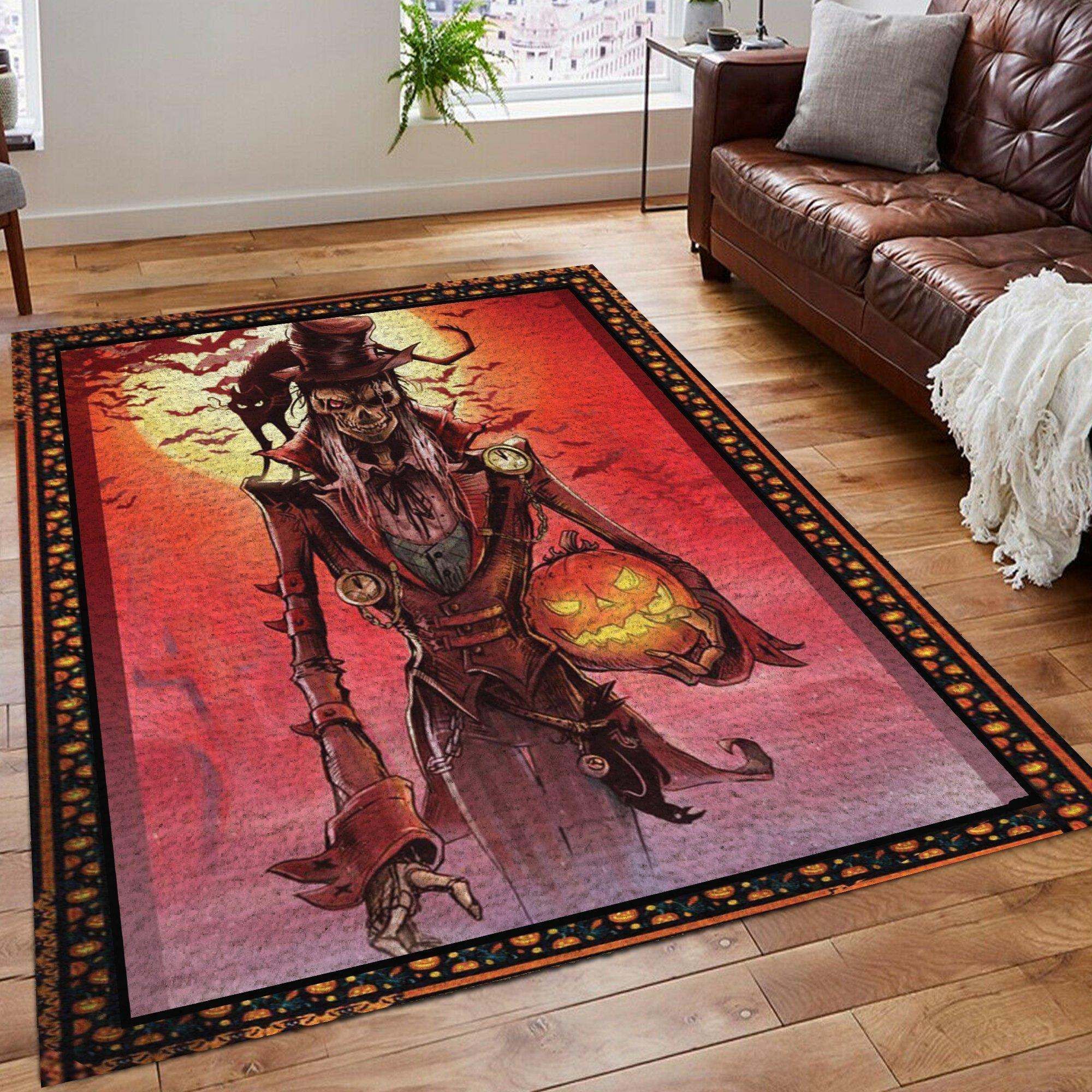 Skull And Cat Halloween Rug Carpet Skull And Cat Halloween Rug Carpet