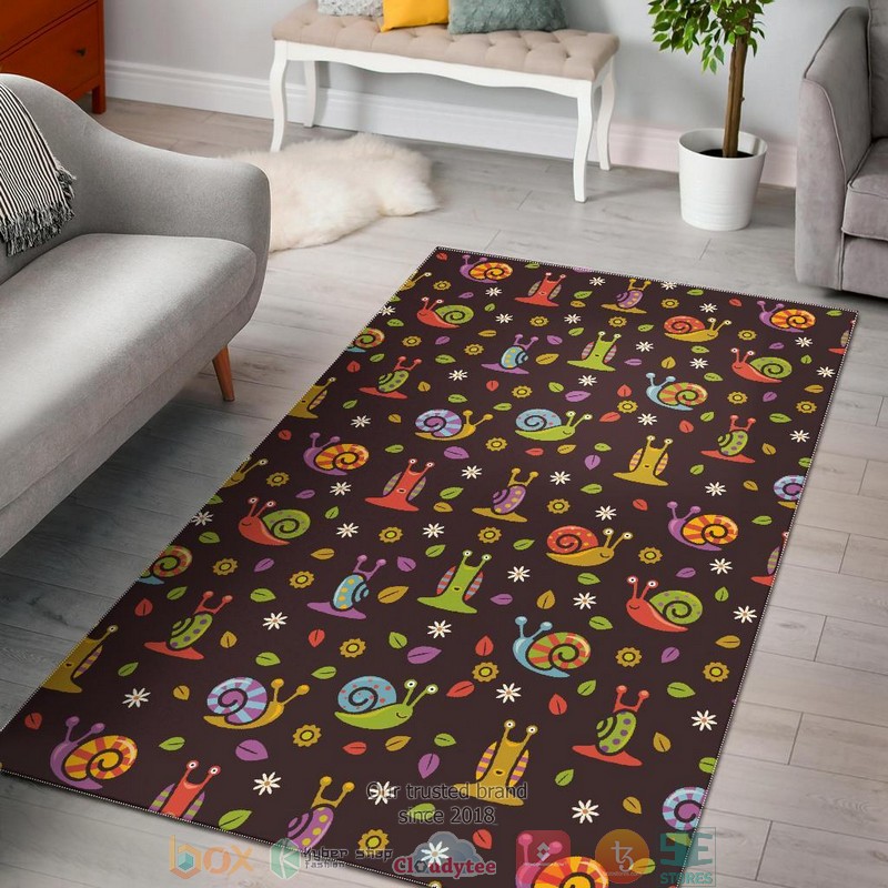 Snail Pattern Brown Rug Carpet Snail Pattern Brown Rug Carpet