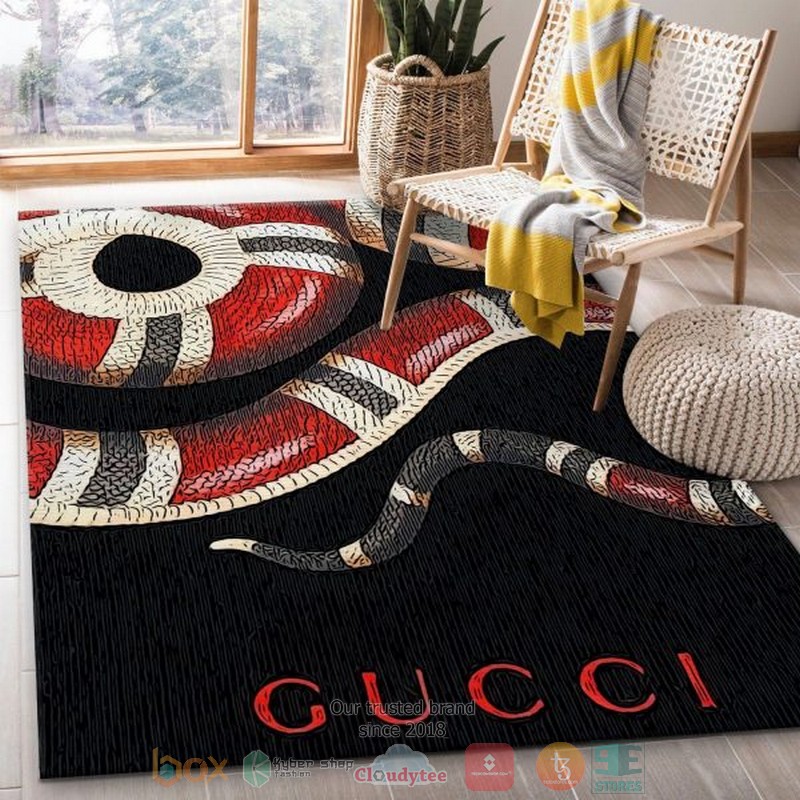 Snake Gucci Black Rug Snake Gucci Black Rug