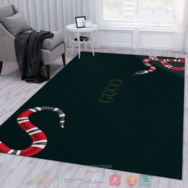 Snake Gucci Dark Green Rug Snake Gucci Dark Green Rug