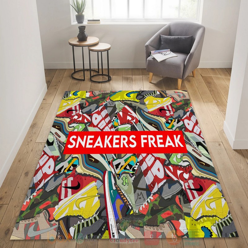 Sneakers Freak Fashion Logo Area Rugs Sneakers Freak Fashion Logo Area Rugs
