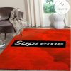 Supreme Area Rug Red Hypebeast Carpet Luxurious Fashion Brand Logo Living Room Rugs Floor Decor 1912051