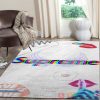 Supreme Fashion Brand Logo White Rug