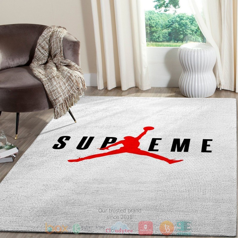 Supreme Fashion Brand X Jumpman White Rug Supreme Fashion Brand X Jumpman White Rug