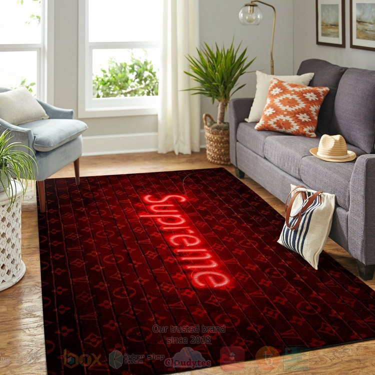 Supreme-Louis Vuitton Red Light Inspired Rug Supreme-Louis Vuitton Red Light Inspired Rug