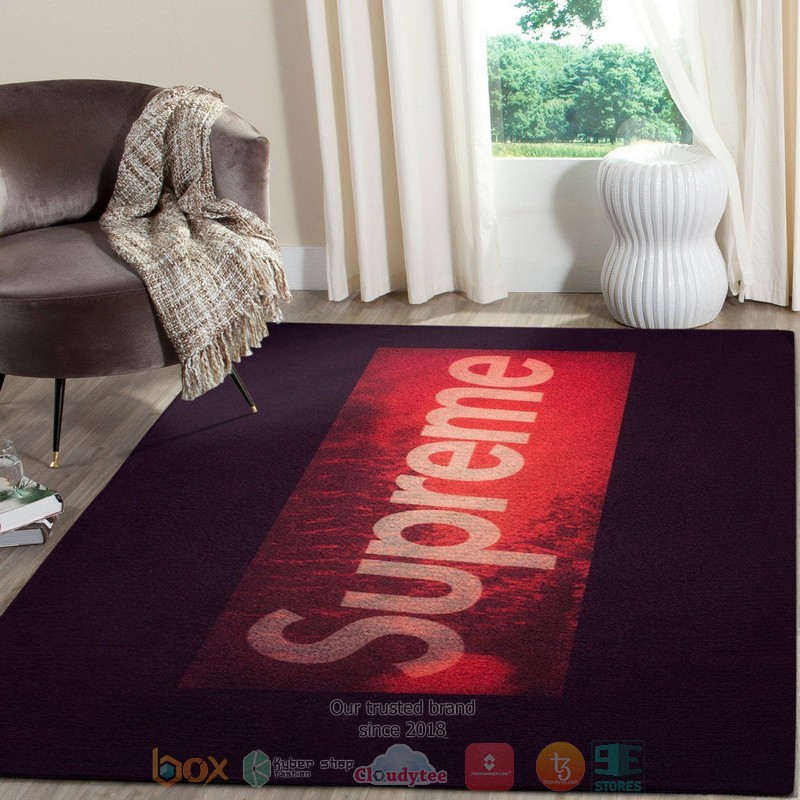 Supreme Luxury Brand Black Red Rug Supreme Luxury Brand Black Red Rug