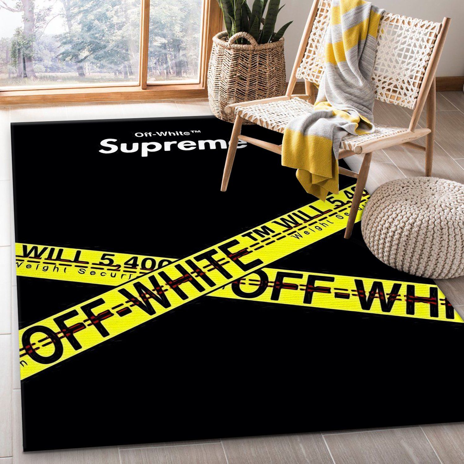 Supreme X Offwhite Rug Living Room Rug Christmas Gift Us Decor Supreme X Offwhite Rug Living Room Rug Christmas Gift Us Decor