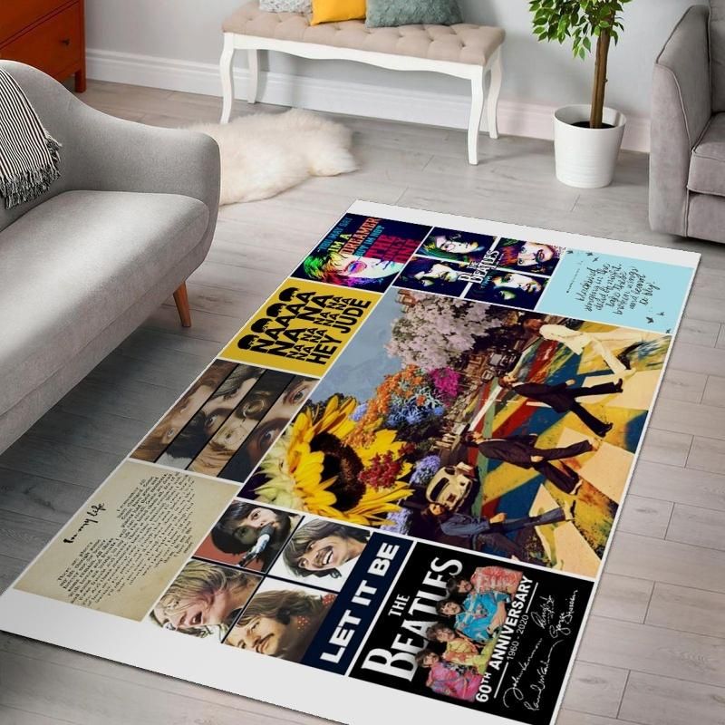 The Beatles V5 Living Rooms Area Rug The Beatles V5 Living Rooms Area Rug