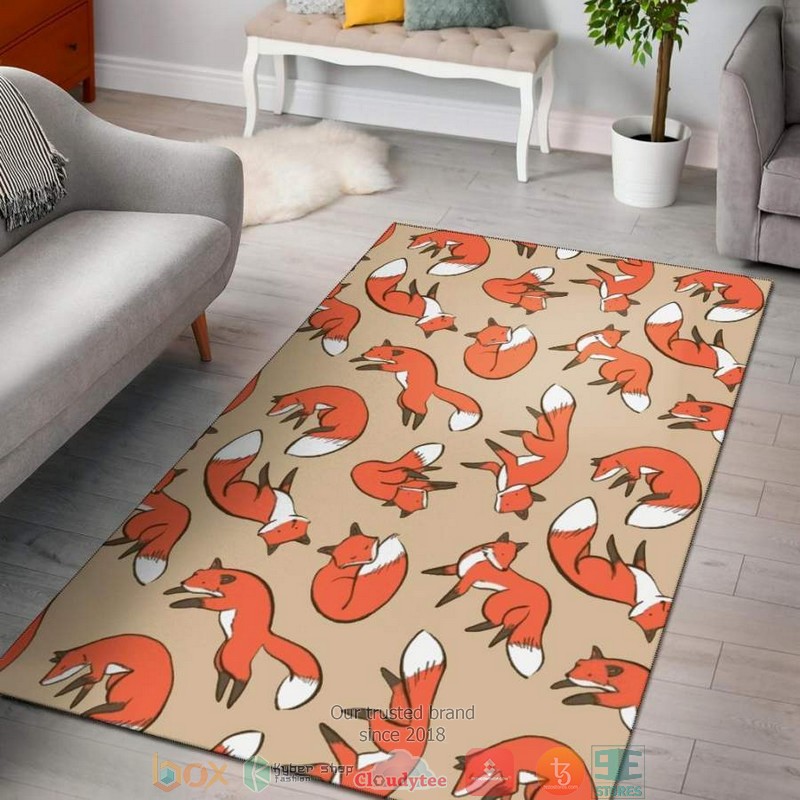 The Fox Pattern Rug Carpet The Fox Pattern Rug Carpet