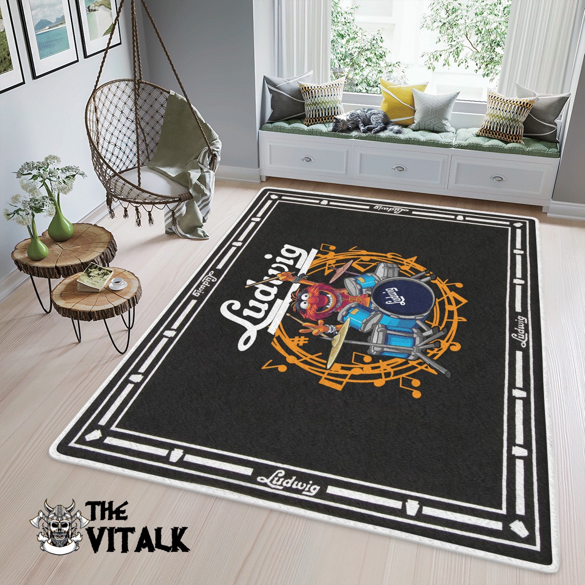 The Muppet Animal Ludwig Drums Rug The Muppet Animal Ludwig Drums Rug