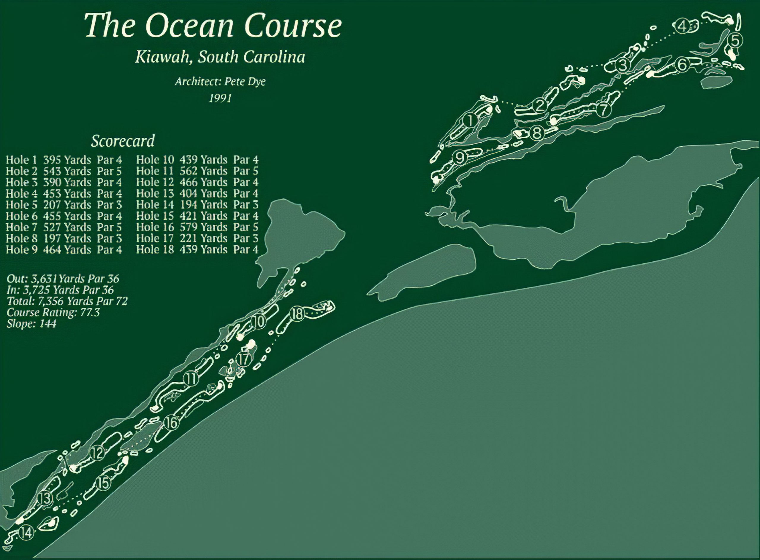 The Ocean Course Carolina Map Rug The Ocean Course Carolina Map Rug
