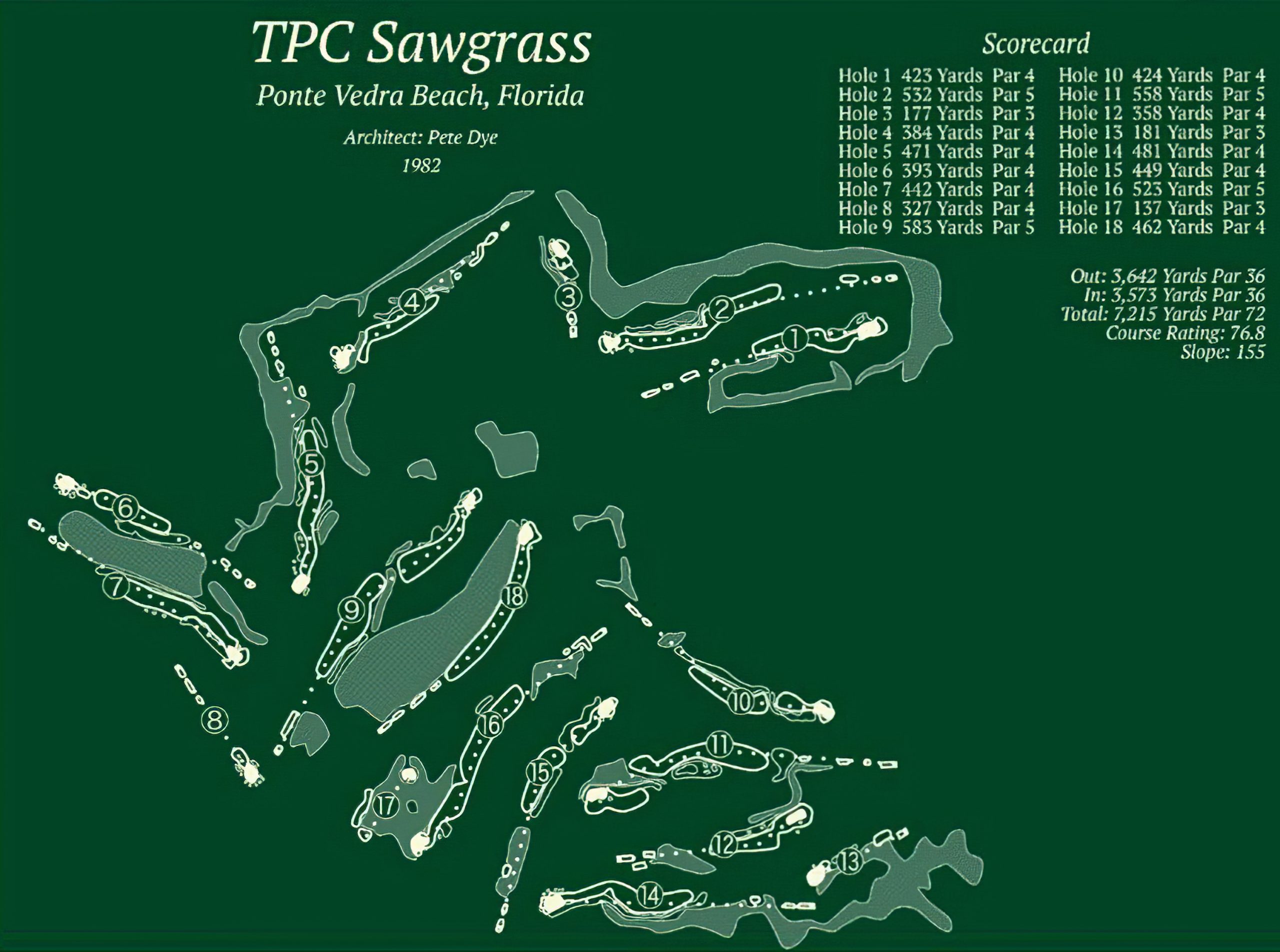 Tpc Sawgrass Florida Map Rug Tpc Sawgrass Florida Map Rug