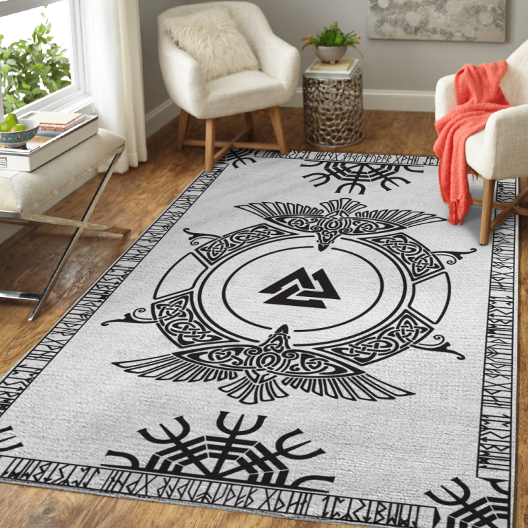 Viking-Raven-And-Runic-–-Viking-Area-Rug-1