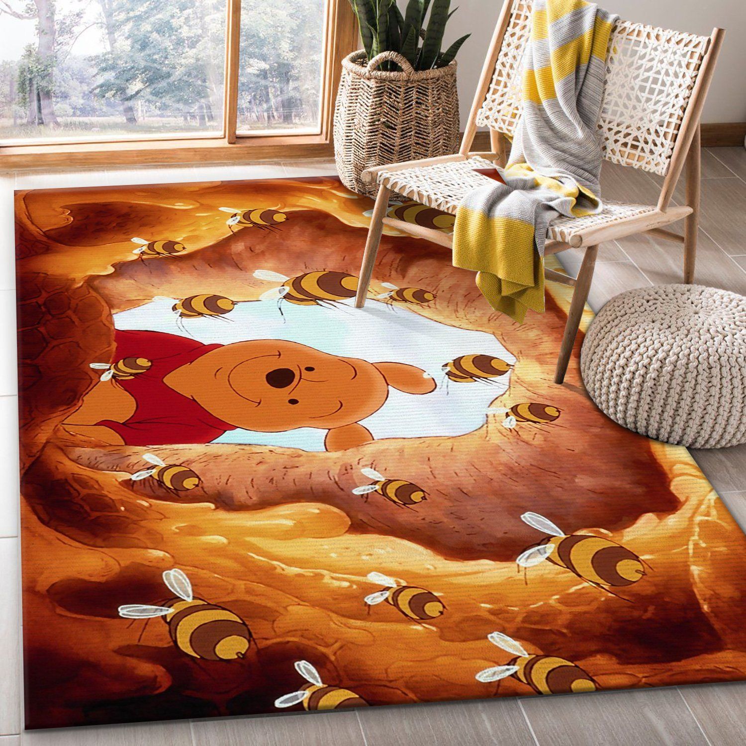 Winnie The Pooh Ver9 Area Rug Living Room Rug Us Gift Decor Winnie The Pooh Ver9 Area Rug Living Room Rug Us Gift Decor