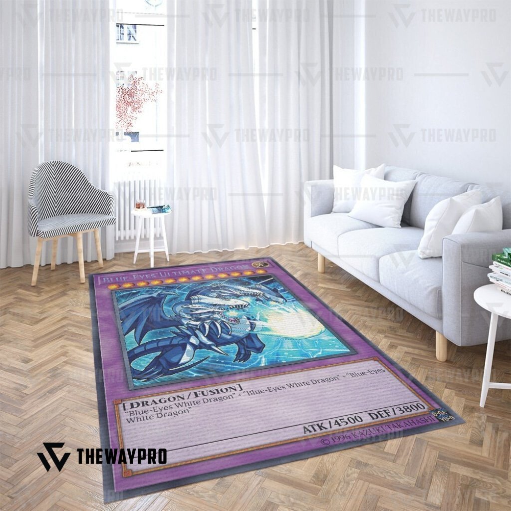 Yu Gi Oh Blue-Eyes Ultimate White Dragon Rug Yu Gi Oh Blue-Eyes Ultimate White Dragon Rug