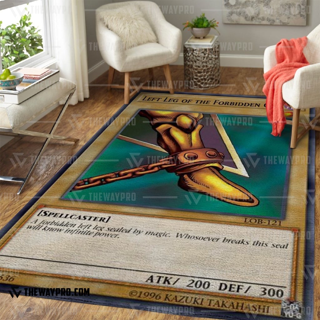 Yu Gi Oh Exodia Left Leg Of The Forbidden One Rug Yu Gi Oh Exodia Left Leg Of The Forbidden One Rug
