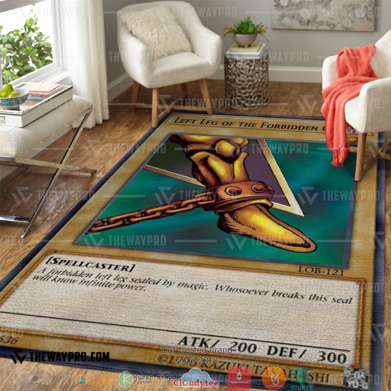 Yu Gi Oh Exodia Left Leg Of The Forbidden One Rug Yu Gi Oh Exodia Left Leg Of The Forbidden One Rug